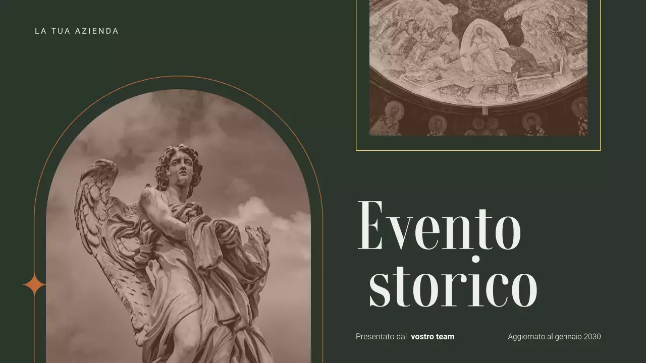 annuncio di evento storico vintage marrone