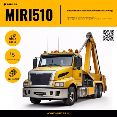 Gele moderne transportadvertentie