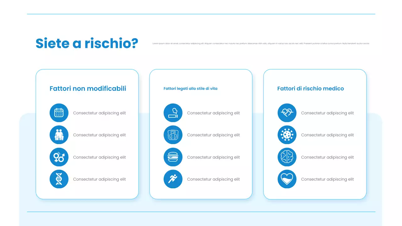 Presentazione della conferenza sulla salute moderna blu