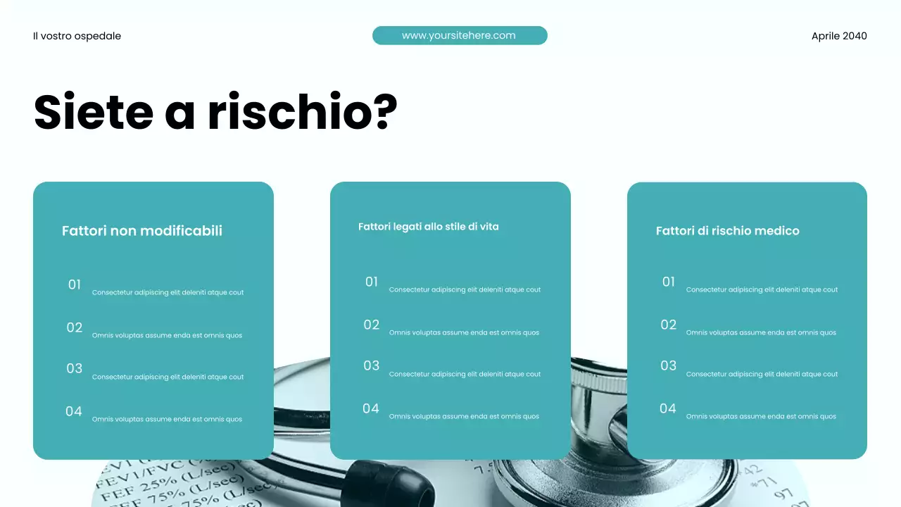 Presentazione sulla promozione della salute moderna in verde acqua