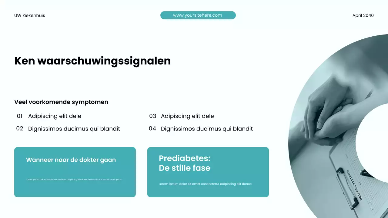 Teal Moderne Gezondheidsbevorderingspresentatie