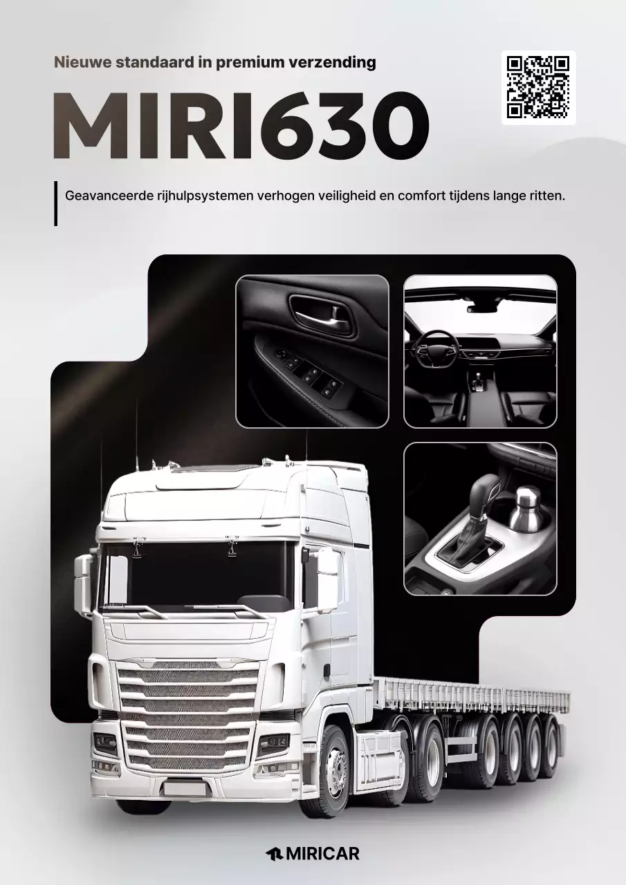 Grijze moderne auto-advertentie