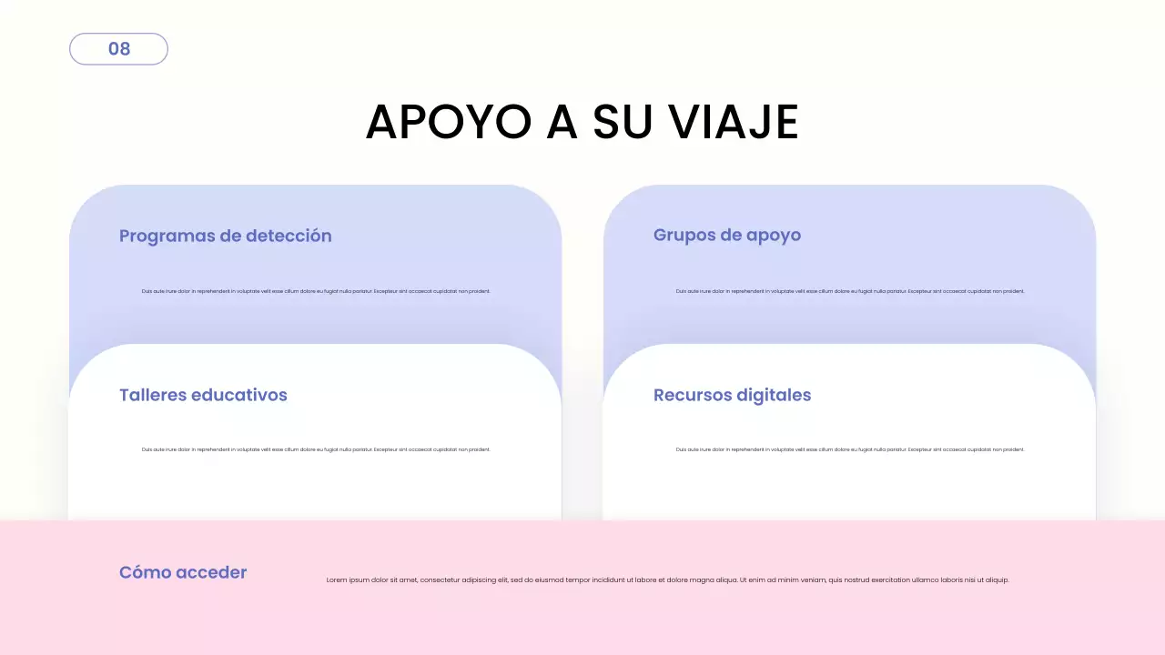 Presentación de la Guía de Salud Moderna en tonos Pastel