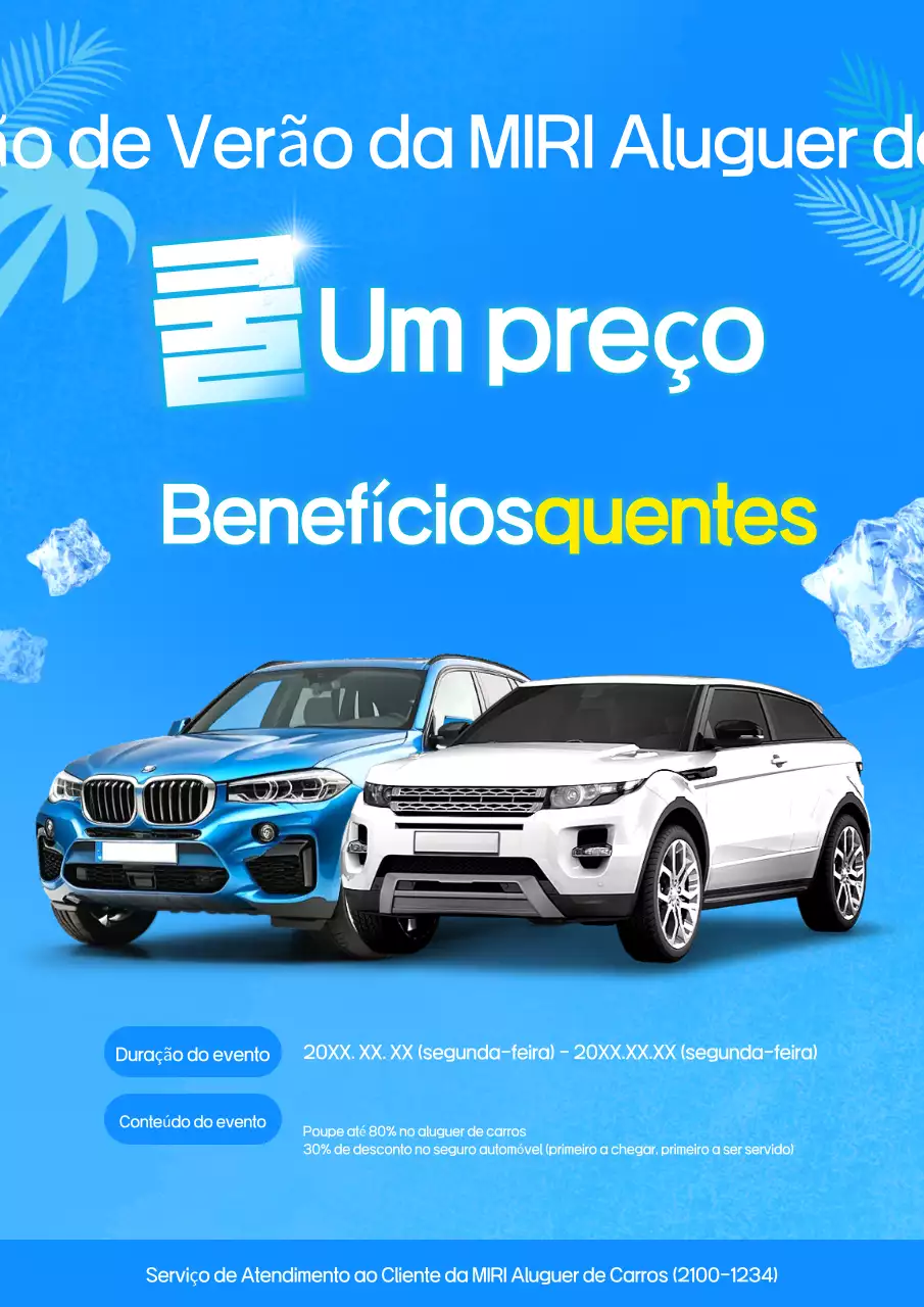 Evento de liquidação de verão Blue Modern