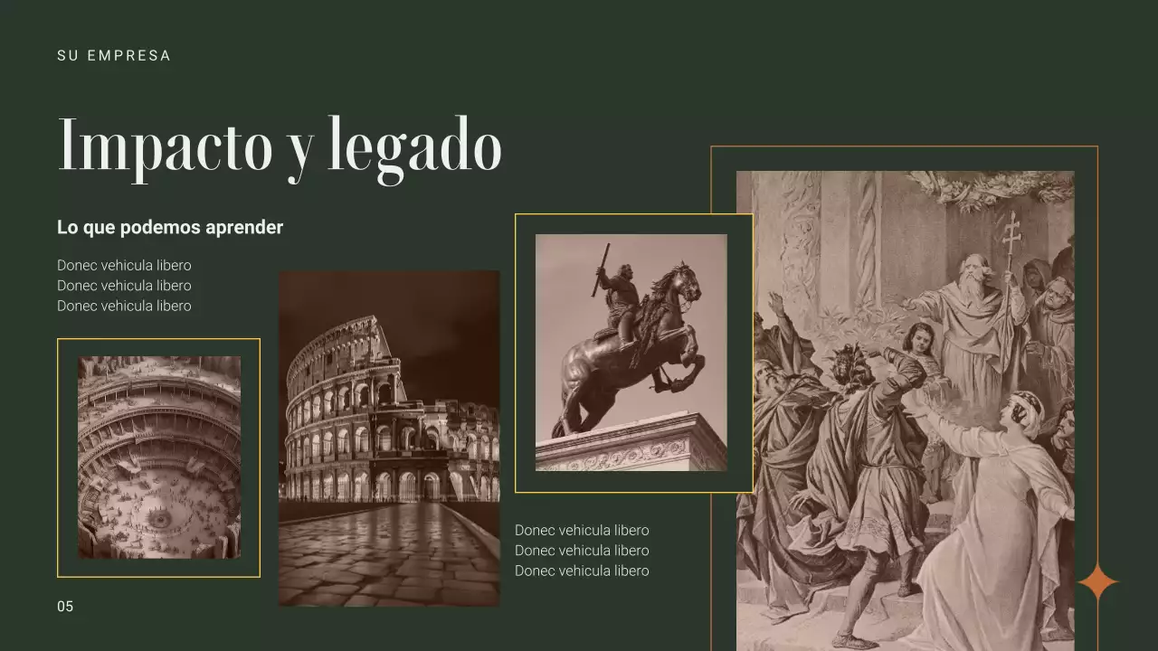 Anuncio de evento histórico vintage marrón