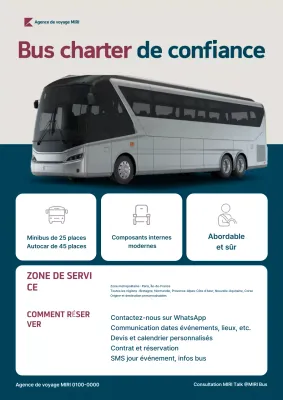 Publicité pour l'agence de voyages Sky Blue Simple Travel