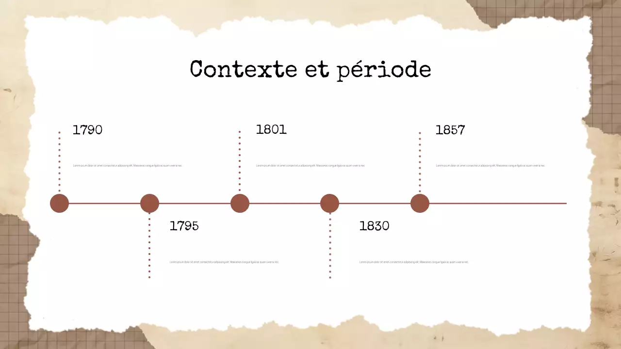 Présentation de littérature historique vintage beige