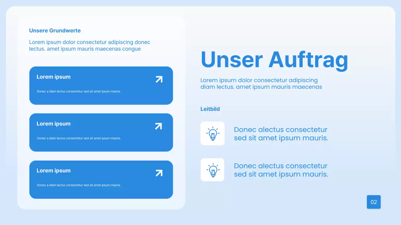 Blaue moderne Gesundheitspräsentation