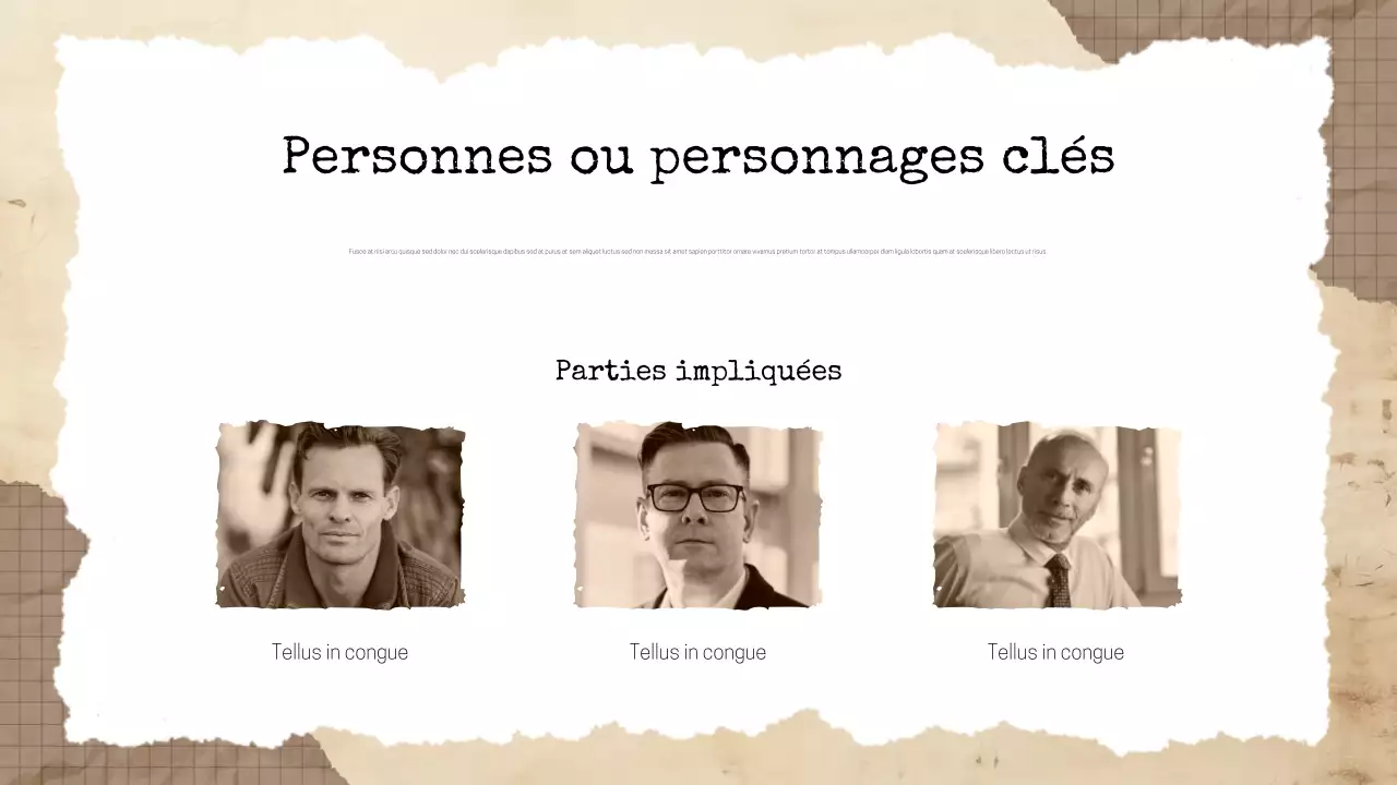 Présentation de littérature historique vintage beige