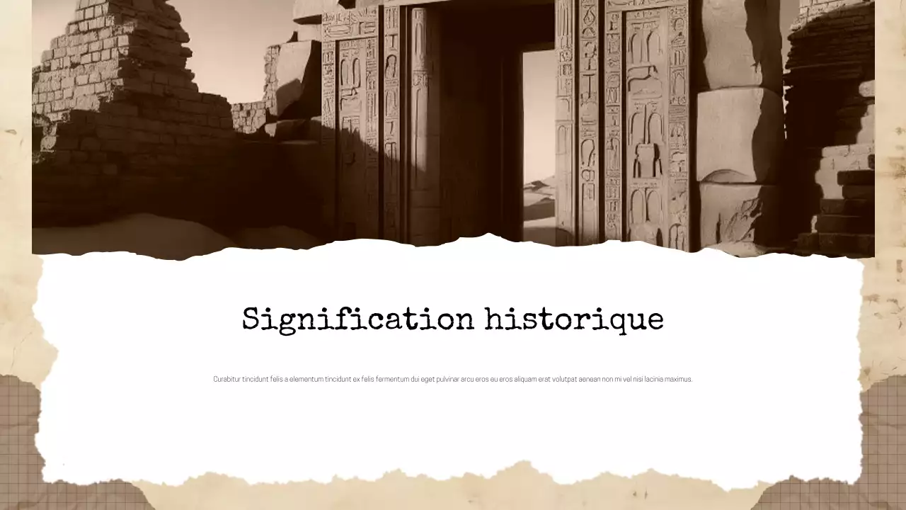 Présentation de littérature historique vintage beige