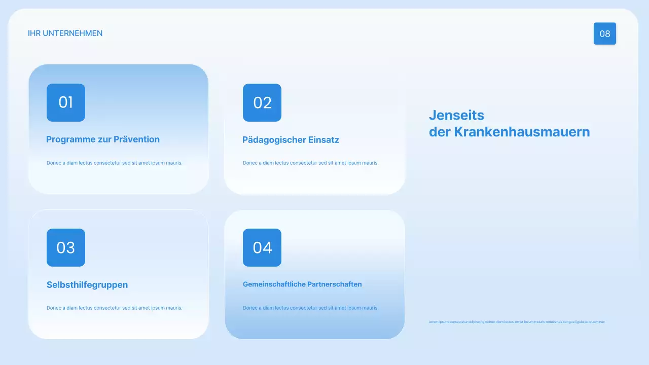 Blaue moderne Gesundheitspräsentation