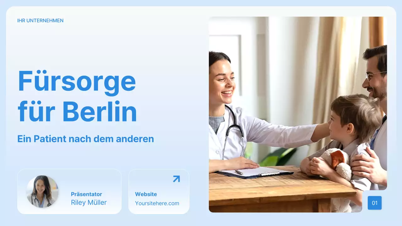 Blaue moderne Gesundheitspräsentation