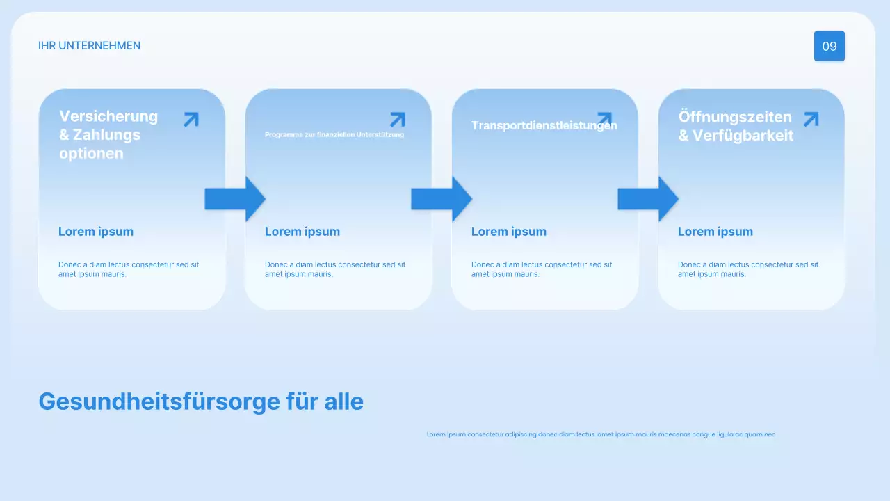 Blaue moderne Gesundheitspräsentation
