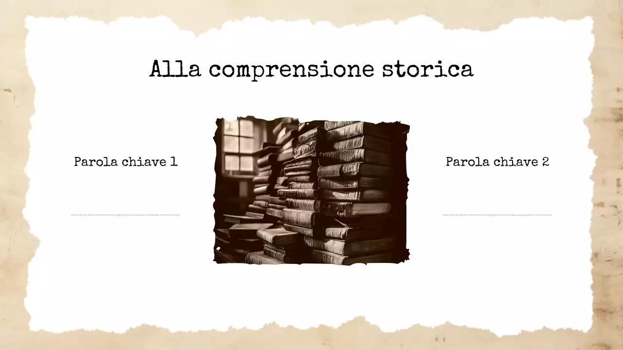 Presentazione della letteratura storica vintage beige