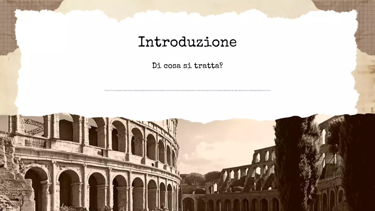 Presentazione della letteratura storica vintage beige