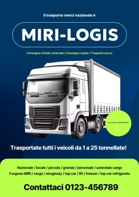 Pubblicità di Blue Modern Cargo Transport