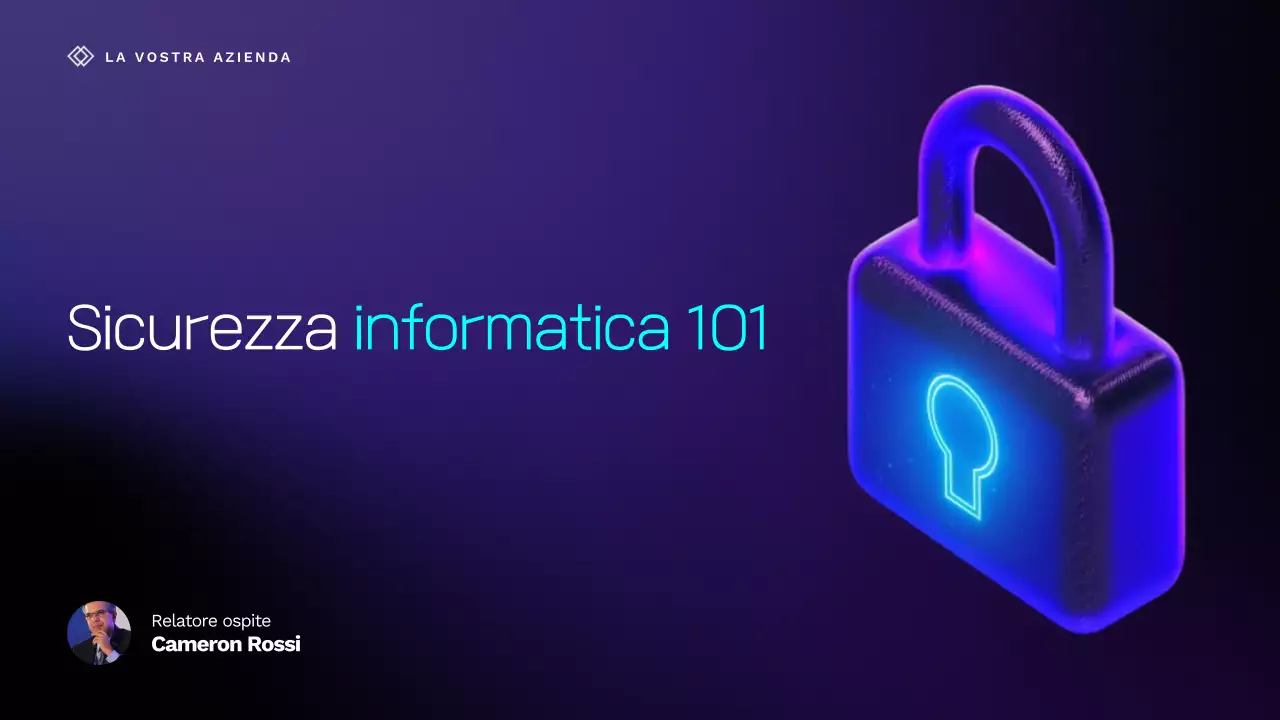 Presentazione della lezione sulla sicurezza informatica viola