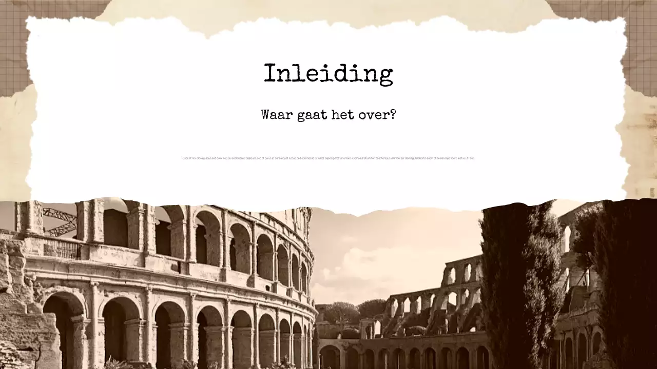 Beige Vintage Historische Literatuur Presentatie