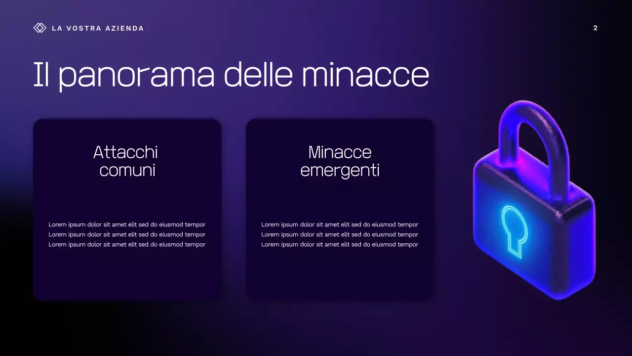 Presentazione della lezione sulla sicurezza informatica viola