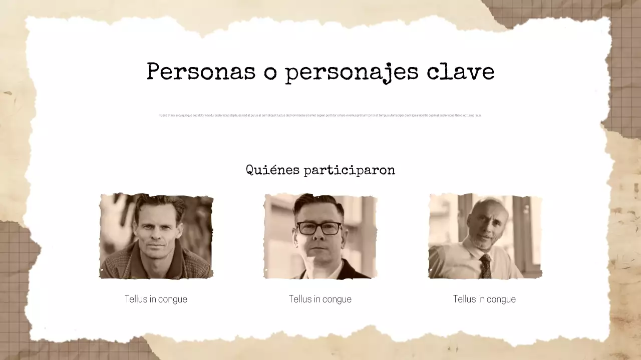 Presentación de literatura histórica vintage beige