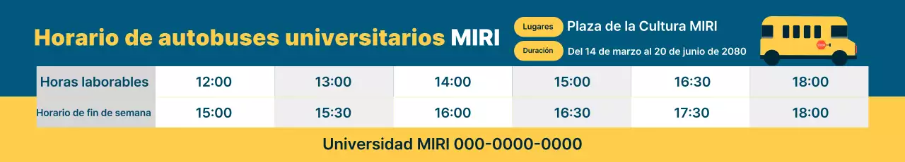 Guía de horarios del autobús lanzadera Blue Clean University