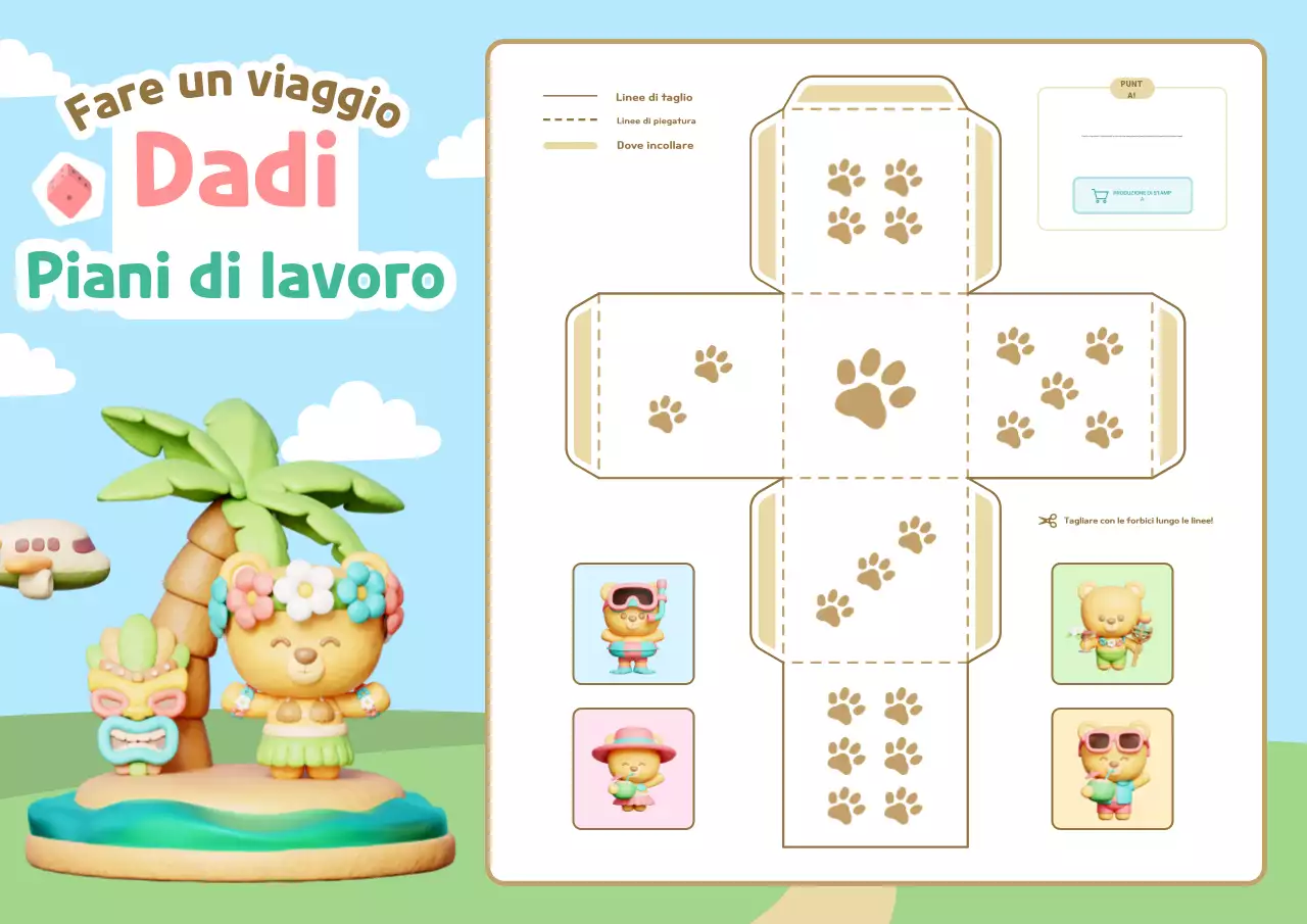 Materiali didattici per il gioco da tavolo Sky Blue Baby