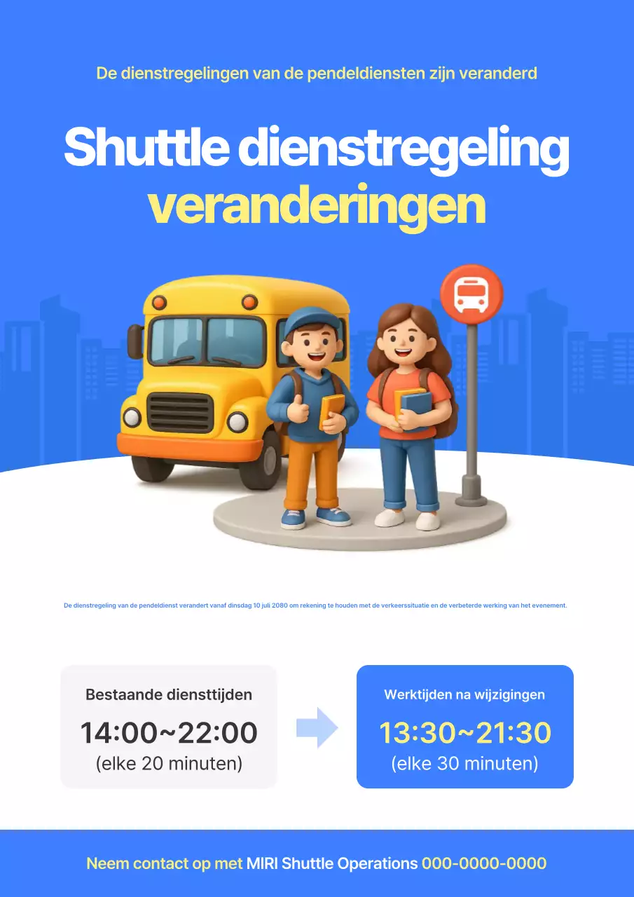 Kennisgeving van de Blue Simple Schedule Guide