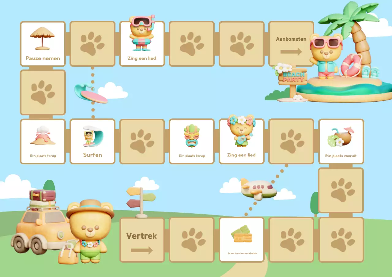 Hemelsblauw Baby Bordspel Educatief Materiaal