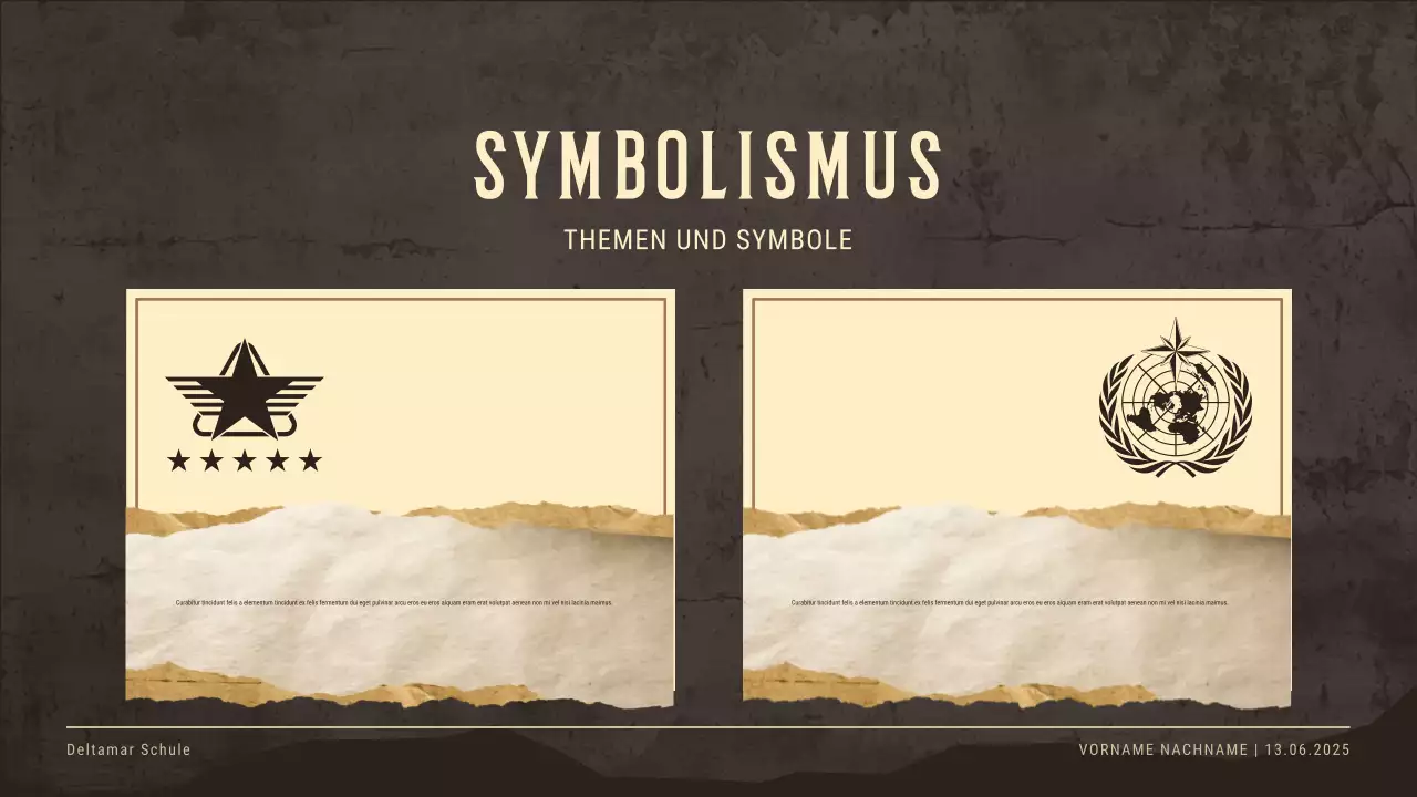 Beige Vintage-Einladung zu einem historischen Ereignis Präsentation