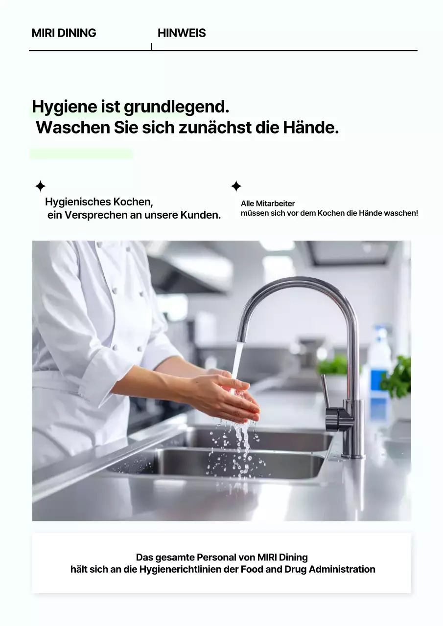 Sky Blue Clean Hygienehinweis