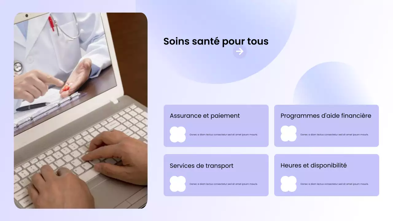 promotion des soins de santé modernes violets
