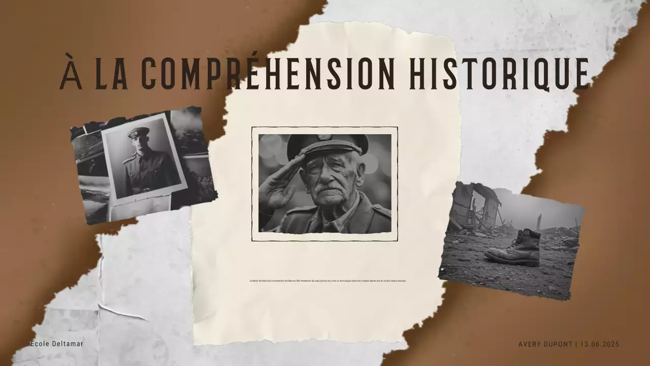 Invitation à un événement historique beige vintage