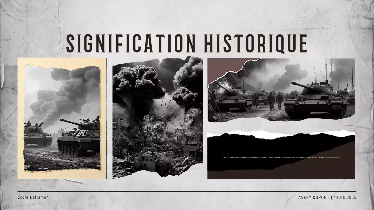 Invitation à un événement historique beige vintage