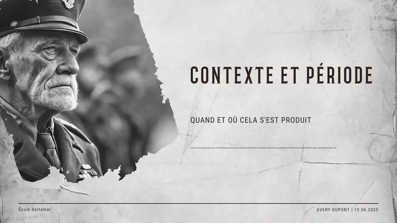 Invitation à un événement historique beige vintage