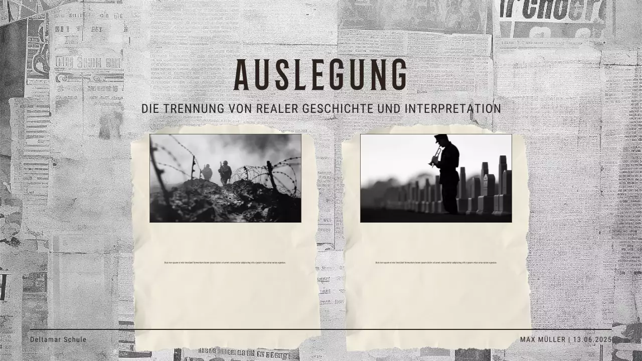 Beige Vintage-Einladung zu einem historischen Ereignis Präsentation