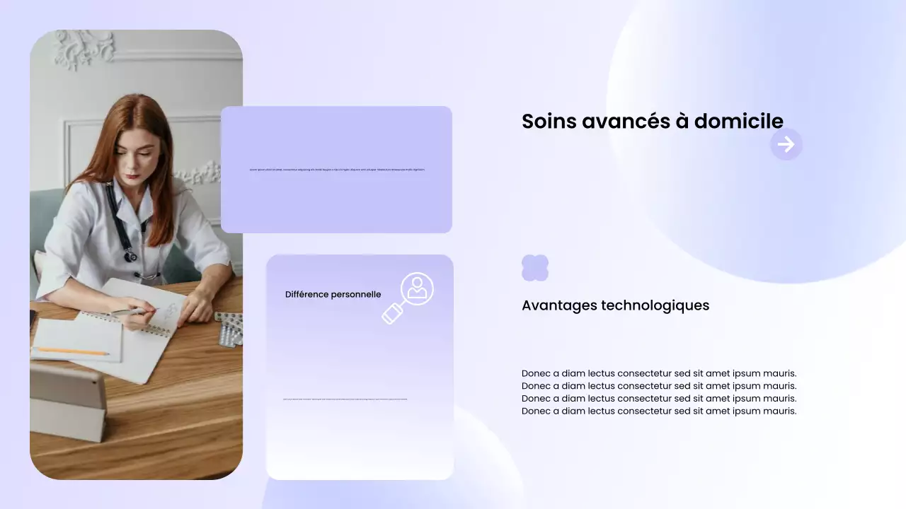 promotion des soins de santé modernes violets