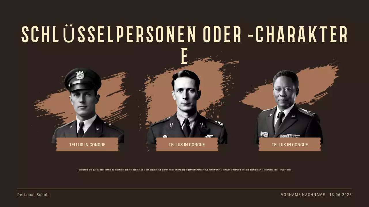 Beige Vintage-Einladung zu einem historischen Ereignis Präsentation