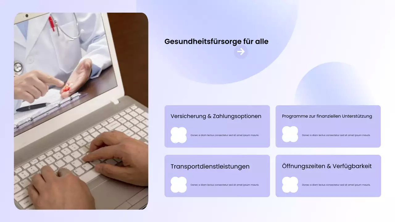 lila moderne Gesundheitsförderung