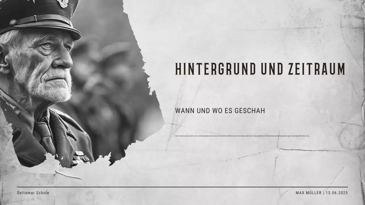 Beige Vintage-Einladung zu einem historischen Ereignis Präsentation