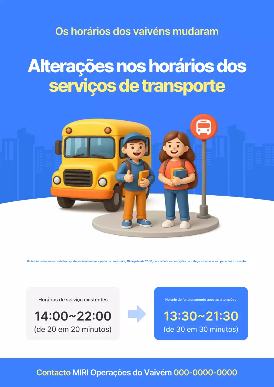 Aviso do Guia de Cronograma Simples Azul