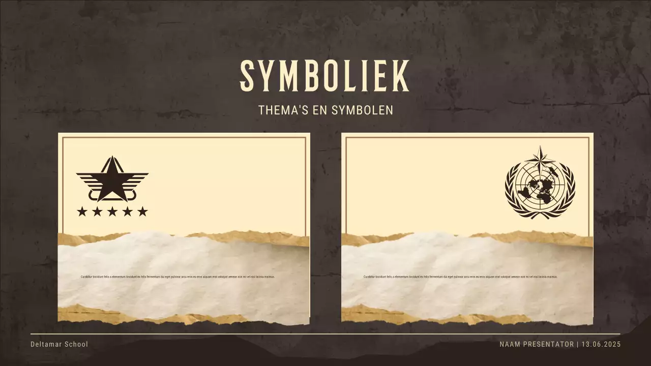 Beige vintage historische evenement uitnodiging presentatie