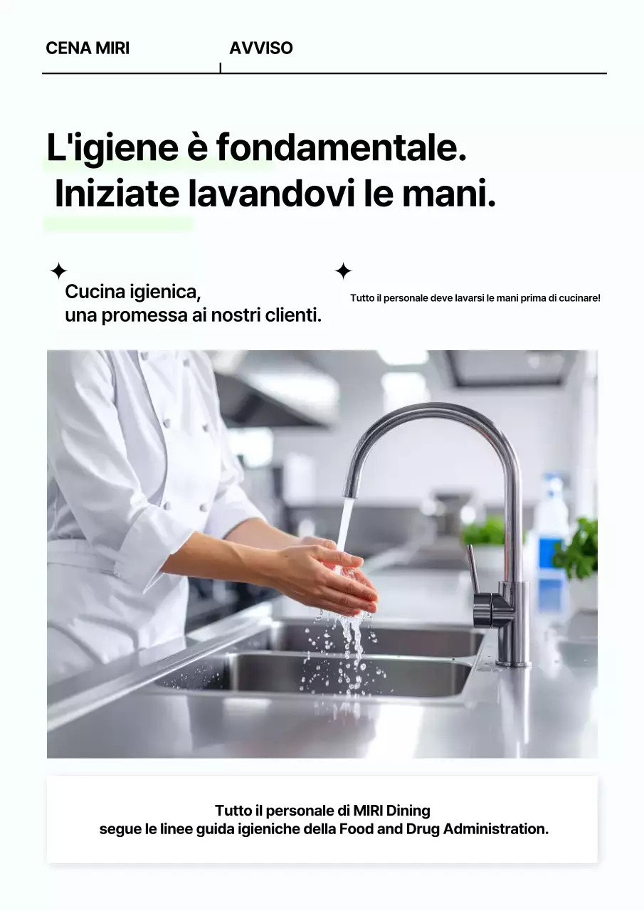 Avviso di igiene Sky Blue Clean