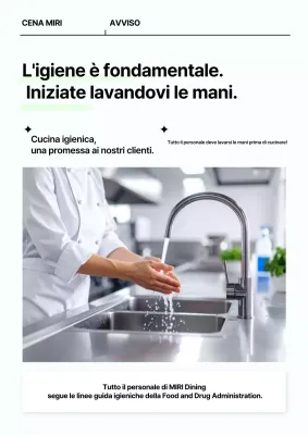 Avviso di igiene Sky Blue Clean