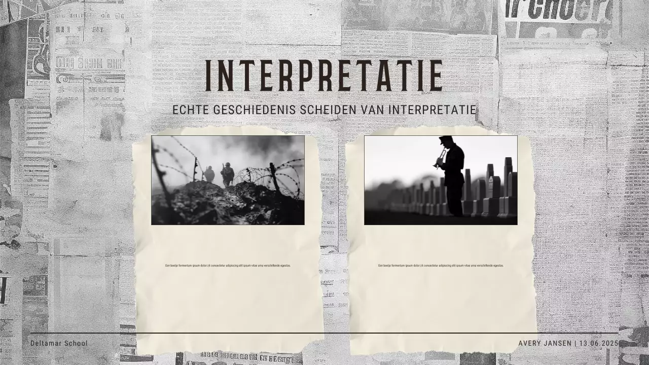 Beige vintage historische evenement uitnodiging presentatie