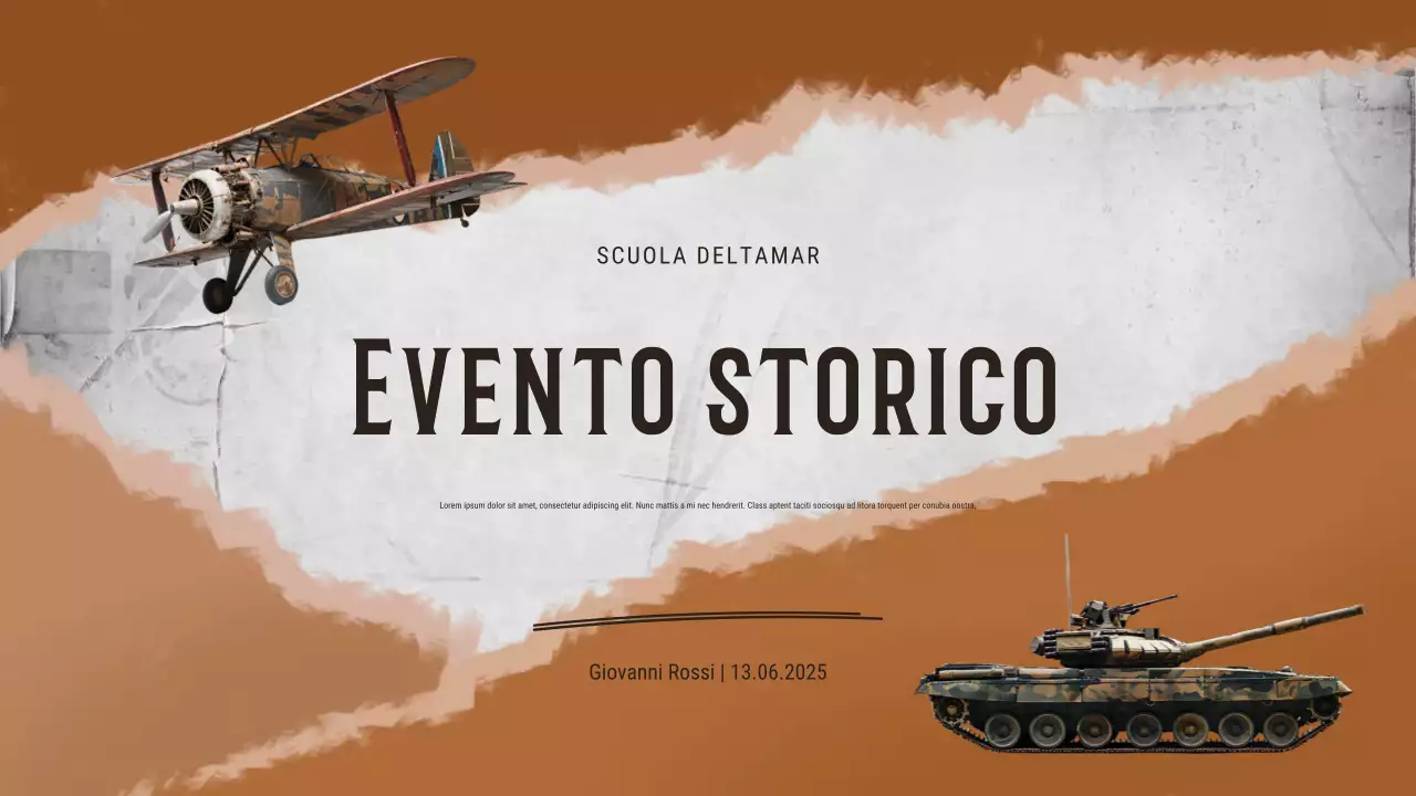 Presentazione dell'invito all'evento storico vintage beige
