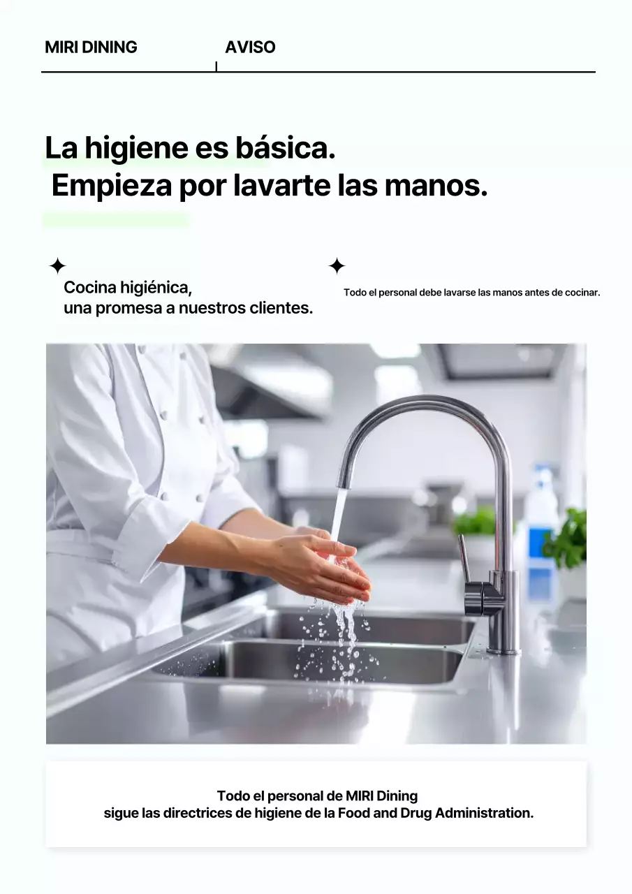 Aviso de higiene de Sky Blue Clean