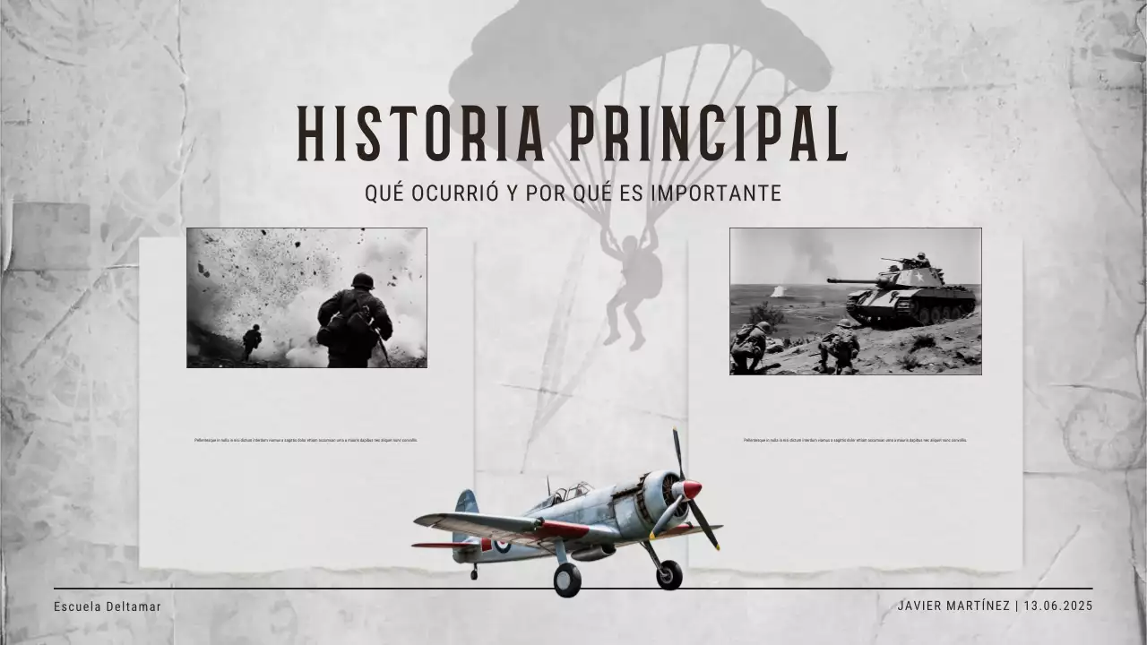 Presentación de invitación a evento histórico vintage en beige