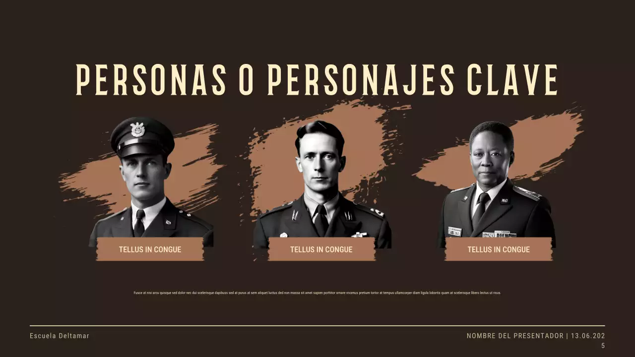 Presentación de invitación a evento histórico vintage en beige