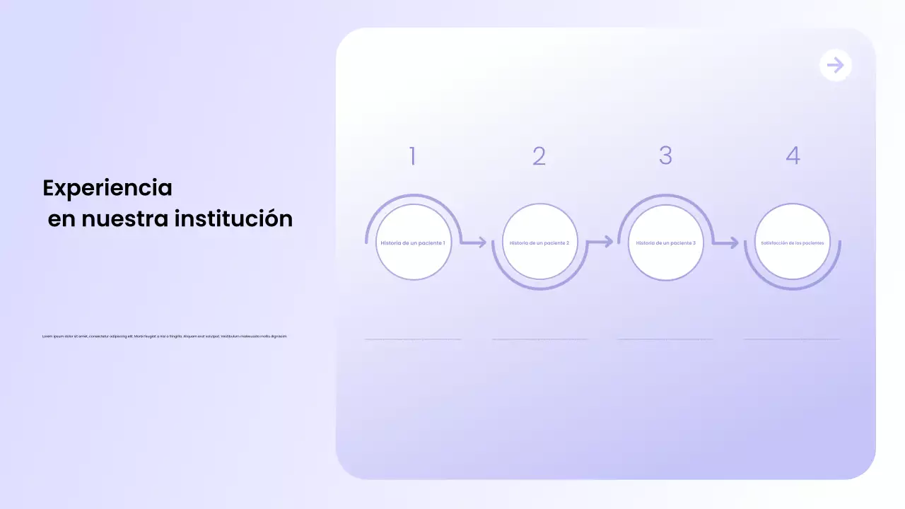 Promoción de atención médica moderna de color púrpura