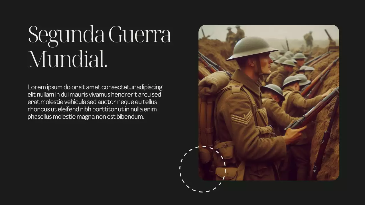 Apresentação da aula introdutória à história moderna em preto e bege suave